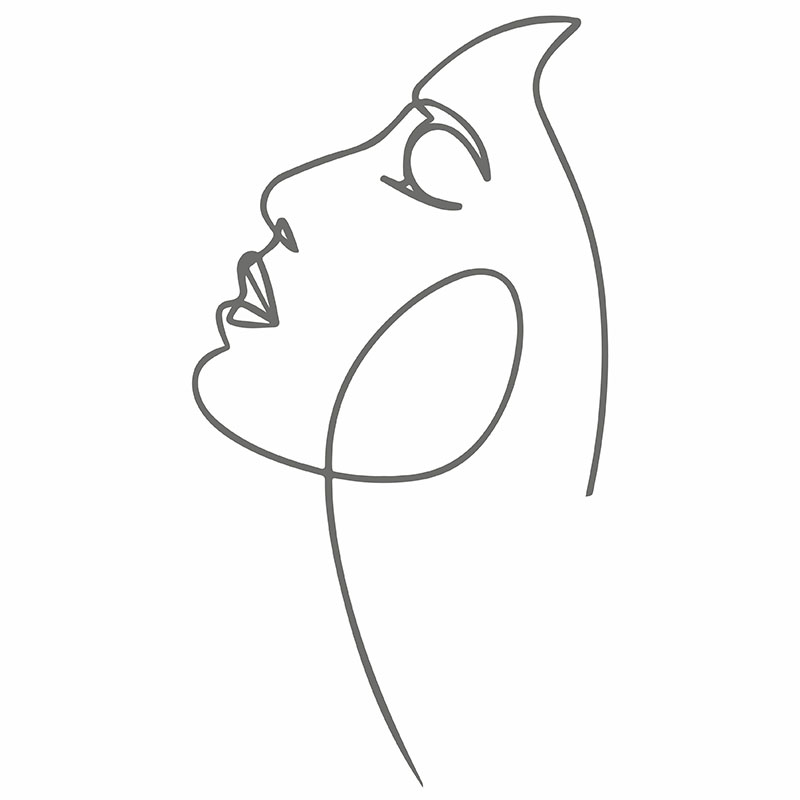 Πίνακας σε καμβά Line Art Minimal Woman 2